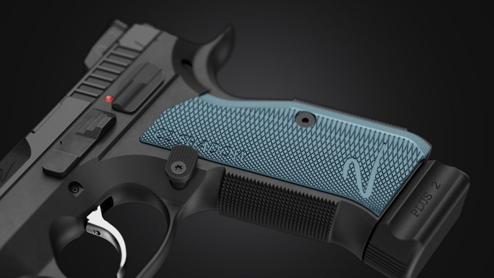 Equipped with duralumin grip panels