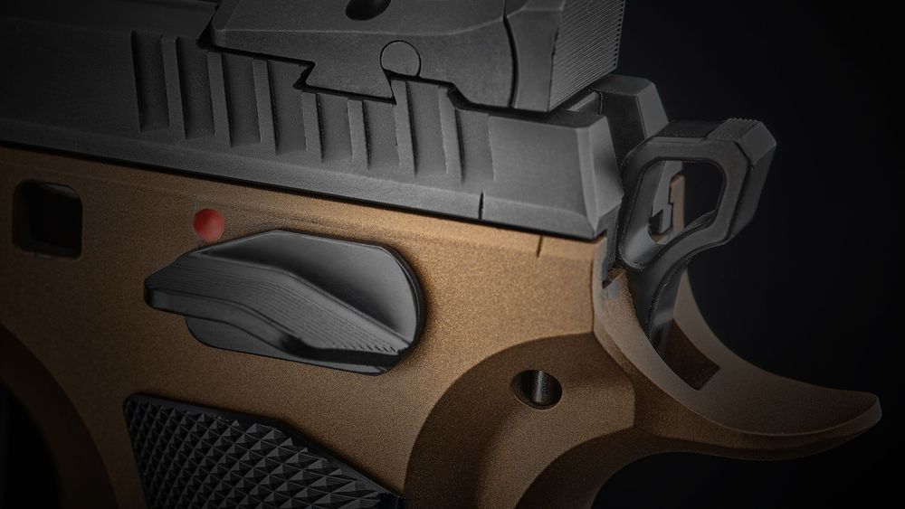The CZ TS 2 series comes with an ambidextrous manual safety.